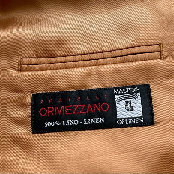 John W. Nordstrom Blazer Jacket Mens Size 40R Sports Coat 100% Linen Peach - Picture 6 of 8